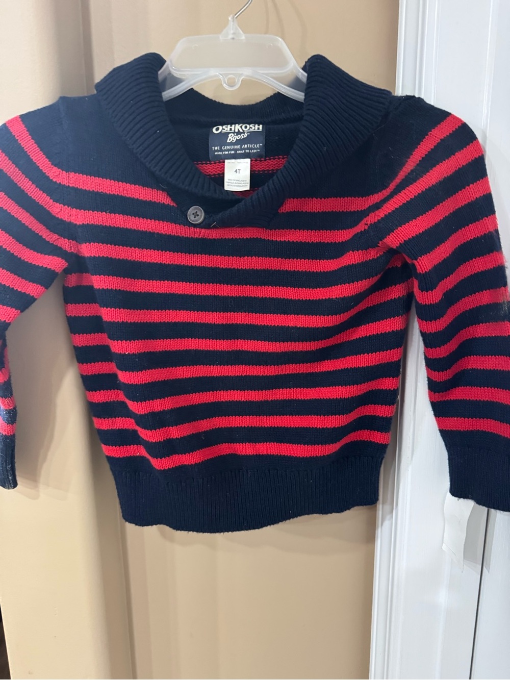 Oshkosh B’gosh Kids Sweater Red /Blue Strip 4T (CL-3)